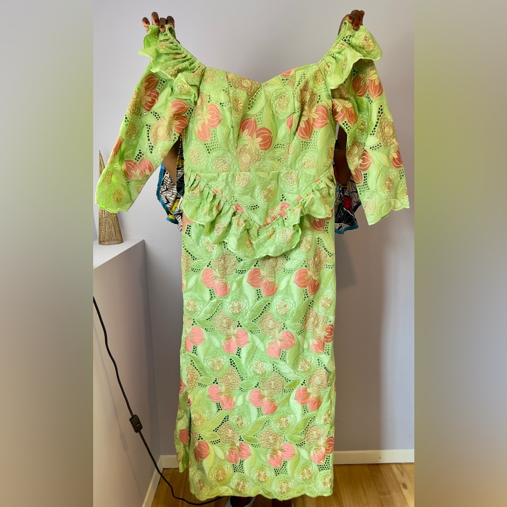 Beautiful green African dress.